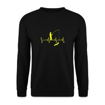 Angel Herzschlag - Unisex Pullover - Schwarz - Vorne - Alina (178cm) & Michal (187cm)