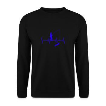 Angel Herzschlag - Unisex Pullover - Schwarz - Vorne - Alina (178cm) & Michal (187cm)
