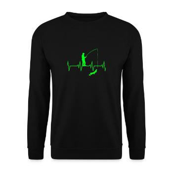 Angel Herzschlag - Unisex Pullover - Schwarz - Vorne - Alina (178cm) & Michal (187cm)