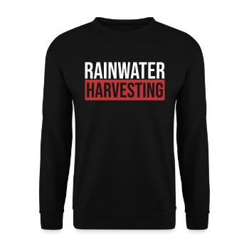 Collection of rainwater - Unisex Sweatshirt - black - Front - Alina (178cm) & Michal (187cm)