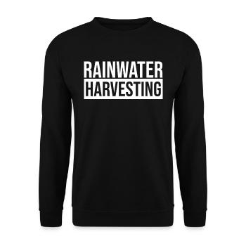 Collection of rainwater - Unisex Sweatshirt - black - Front - Alina (178cm) & Michal (187cm)