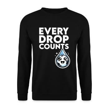 Every drop counts Rainwater harvest - Unisex Sweatshirt - black - Front - Alina (178cm) & Michal (187cm)