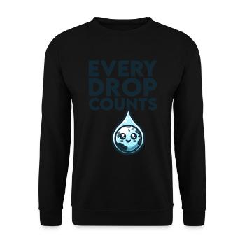 Every drop counts Rainwater harvest - Unisex Sweatshirt - black - Front - Alina (178cm) & Michal (187cm)