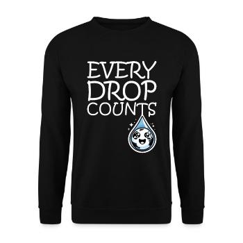 Chaque goutte compte Récolte d’eau de pluie - Sweat-shirt Unisexe - noir - Devant - Alina (178cm) & Michal (187cm)