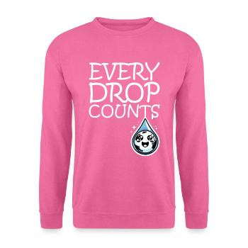 Chaque goutte compte Récolte d’eau de pluie - Sweat-shirt Unisexe - rose - Devant
