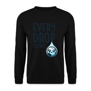 Chaque goutte compte Récolte d’eau de pluie - Sweat-shirt Unisexe - noir - Devant - Alina (178cm) & Michal (187cm)