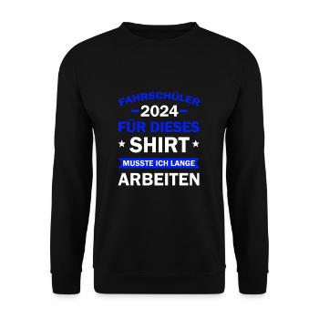 Apprenti conducteur 2024 Cadeau Permis de conduire Drôle - Sweat-shirt Unisexe - noir - Devant - Alina (178cm) & Michal (187cm)