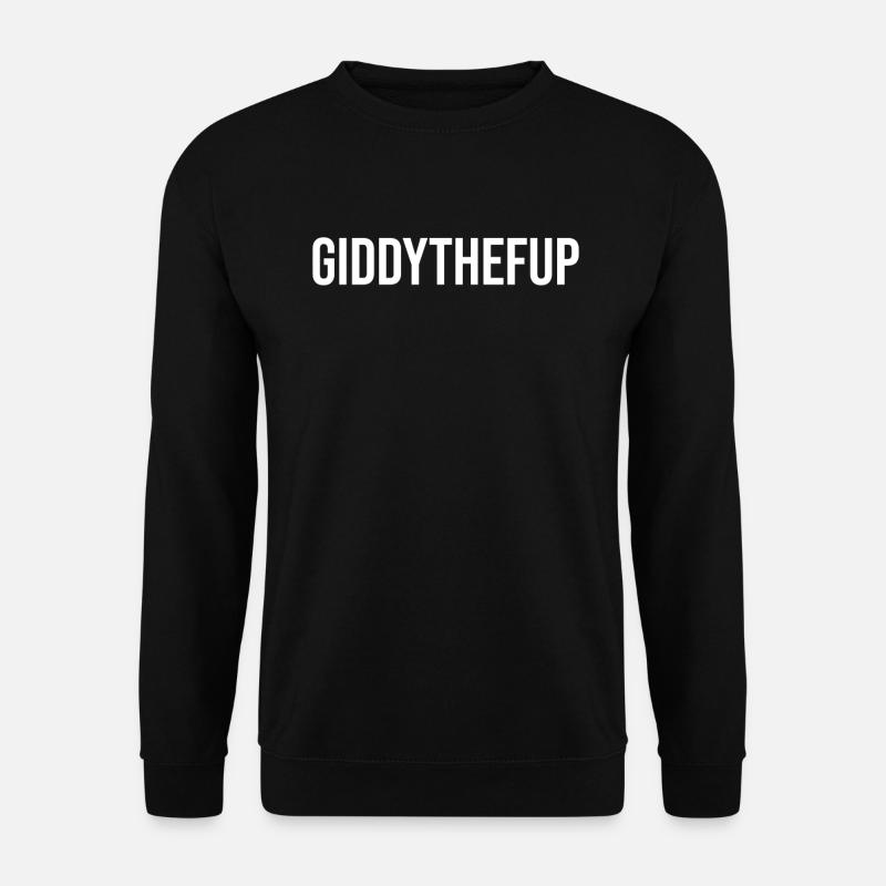 Giddythefup -Pferderennen - Unisex Pullover - Schwarz