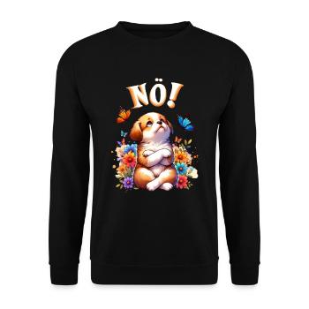 Dog funny saying nope! for dog lovers - Unisex Sweatshirt - black - Front - Alina (178cm) & Michal (187cm)