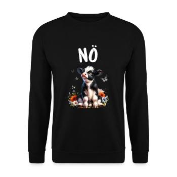 Vache disant non pour les garçons et les filles - Sweat-shirt Unisexe - noir - Devant - Alina (178cm) & Michal (187cm)