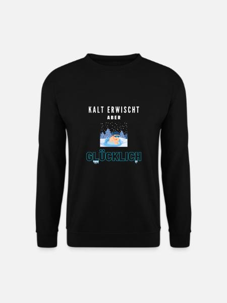 Eisbaden Ice bath baden ice bathing Kältebad kalt - Unisex Pullover - Schwarz