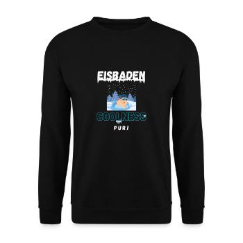 Eisbaden Ice bath baden ice bathing Kältebad kalt - Unisex Sweatshirt - black - Front - Alina (178cm) & Michal (187cm)