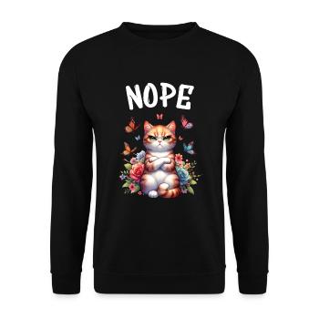 Chat drôle de dicton non pour les amoureux des chats - Sweat-shirt Unisexe - noir - Devant - Alina (178cm) & Michal (187cm)