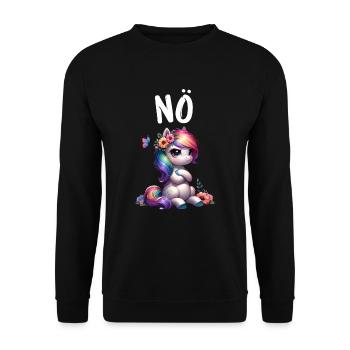 Cheval Drôle Dicton Non pour les amoureux des chevaux - Sweat-shirt Unisexe - noir - Devant - Alina (178cm) & Michal (187cm)