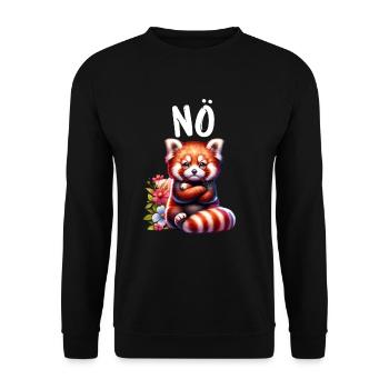 Red Panda Funny Saying Nope Fire Fox - Unisex Sweatshirt - black - Front - Alina (178cm) & Michal (187cm)