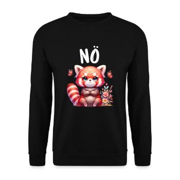 Red Panda Funny Saying Nope Fire Fox - Unisex Sweatshirt - black - Front - Alina (178cm) & Michal (187cm)
