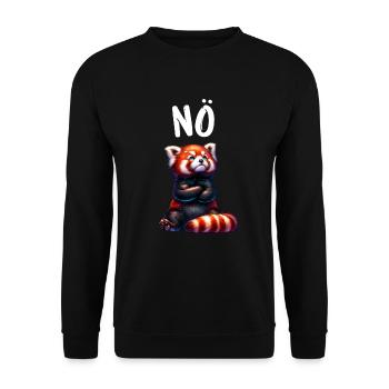 Red Panda Funny Saying Nope Fire Fox - Unisex Sweatshirt - black - Front - Alina (178cm) & Michal (187cm)