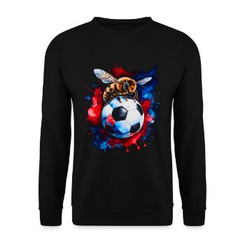Abeille Football Coloré Slovénie Slovénie Design Imprimer - Sweat-shirt Unisexe - noir - Devant - Alina (178cm) & Michal (187cm)