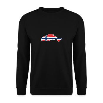 Montagne Nature Norvège Norvège Drapeau Scandinavie Norvège - Sweat-shirt Unisexe - noir - Devant - Alina (178cm) & Michal (187cm)