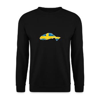 Suède Pêche Pêcheur Pêcheur Pêcheur Idée Cadeau Tshirt - Sweat-shirt Unisexe - noir - Devant - Alina (178cm) & Michal (187cm)