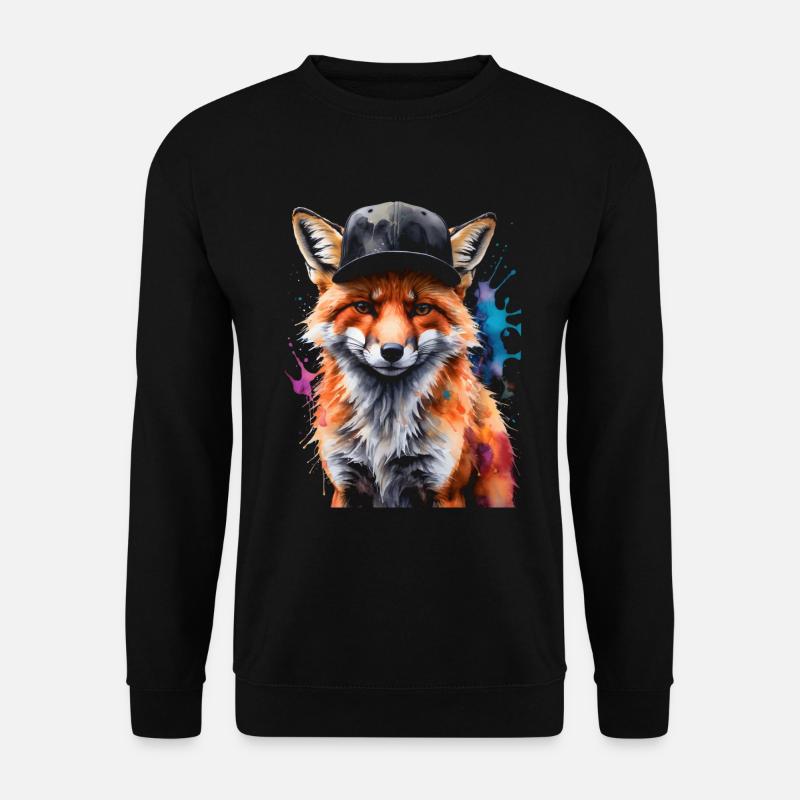 Fuchs Snapback Cap Cool Tier Design Print - Unisex Pullover - Schwarz
