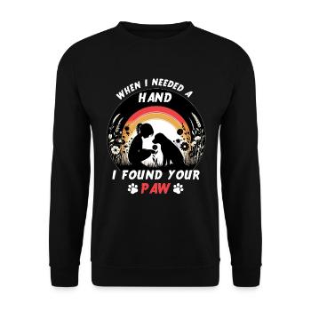 Labrador chien chien propriétaire chien chien Fan patte ami - Sweat-shirt Unisexe - noir - Devant - Alina (178cm) & Michal (187cm)