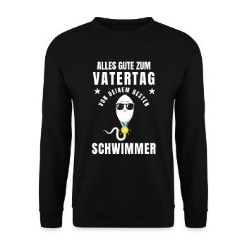 Father's Day Father Dad Son Daughter Birth Funny - Unisex Sweatshirt - black - Front - Alina (178cm) & Michal (187cm)