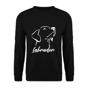 Hund Labrador Lab Labbi Hunderasse Hundezüchter - Unisex Pullover - Schwarz - Vorne - Alina (178cm) & Michal (187cm)