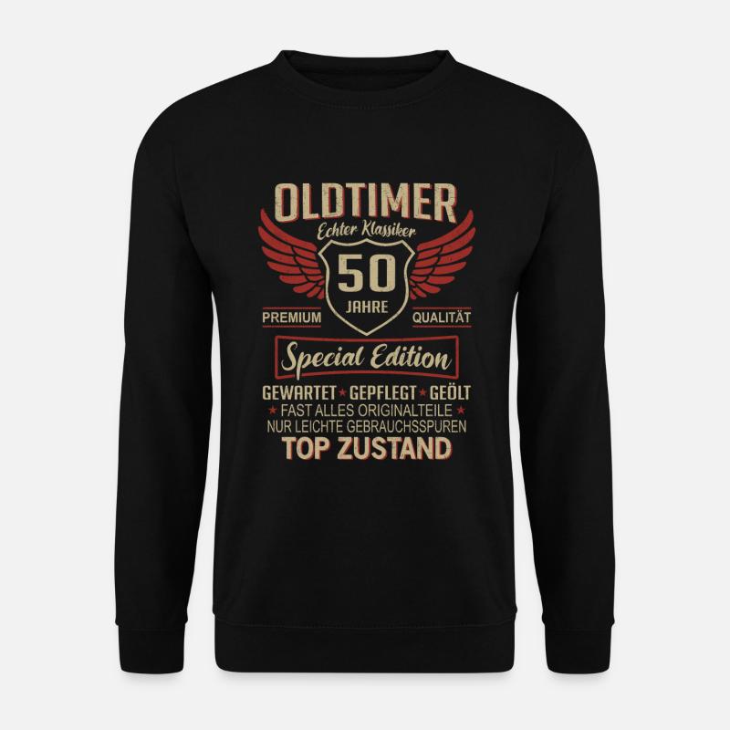 50. Geburtstag 50 Jahre Einzigartiger Oldtimer 50 - Unisex Pullover - Schwarz