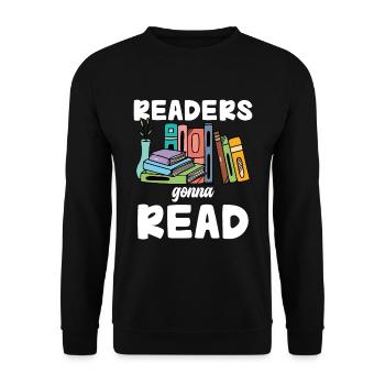 Les lecteurs liront des livres Bookworm Passion - Sweat-shirt Unisexe - noir - Devant - Alina (178cm) & Michal (187cm)