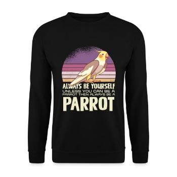 Always be yourself, unless you can - Unisex Sweatshirt - black - Front - Alina (178cm) & Michal (187cm)