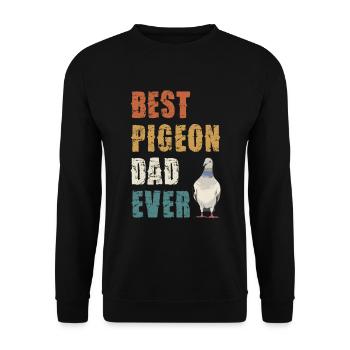 Best pigeon dad ever - Unisex Sweatshirt - black - Front - Alina (178cm) & Michal (187cm)