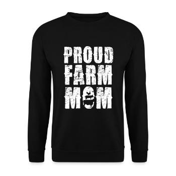 Déclaration de Proud Farm Mama - Sweat-shirt Unisexe - noir - Devant - Alina (178cm) & Michal (187cm)