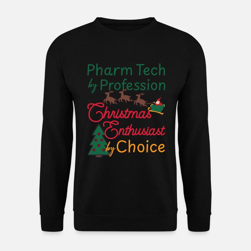 Pharmacy technician Christmas Xmas Elf - Unisex Sweatshirt - black