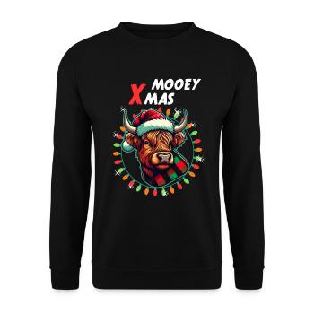 Noël de Noël de Noël de Noël - Sweat-shirt Unisexe - noir - Devant - Alina (178cm) & Michal (187cm)