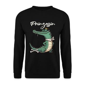 Carnaval Cologne Crocodile Princesse Kölle Alaaf - Sweat-shirt Unisexe - noir - Devant - Alina (178cm) & Michal (187cm)