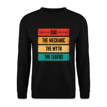 Le père de la mécanique Le mythe de la légende - Sweat-shirt Unisexe - noir - Devant - Alina (178cm) & Michal (187cm)