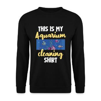 Nettoyage d’aquarium Drôle de dicton - Sweat-shirt Unisexe - noir - Devant - Alina (178cm) & Michal (187cm)