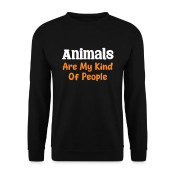 Les amoureux des animaux sont mon genre de personnes - Sweat-shirt Unisexe - noir - Devant - Alina (178cm) & Michal (187cm)