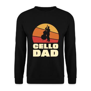 Violoncelle Dad Vintage Retro Design - Sweat-shirt Unisexe - noir - Devant - Alina (178cm) & Michal (187cm)