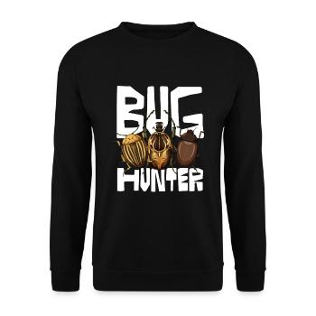 Bug Hunter Insektenliebhaber Design - Unisex Pullover - Schwarz - Vorne - Alina (178cm) & Michal (187cm)