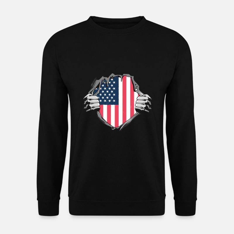 American flag unveiling design - Unisex Sweatshirt - black