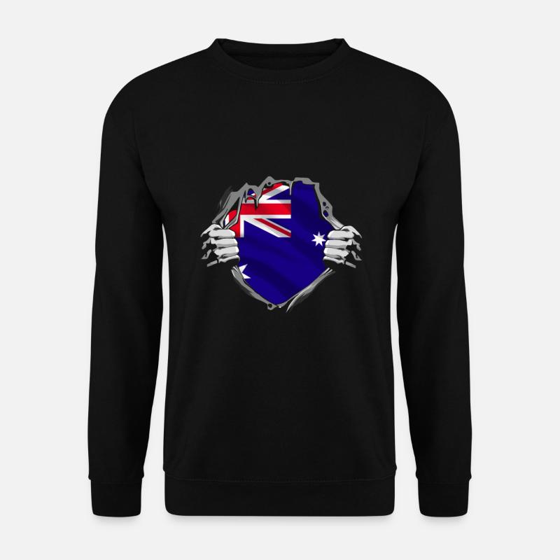 Australian flag unveils pride - Unisex Sweatshirt - black
