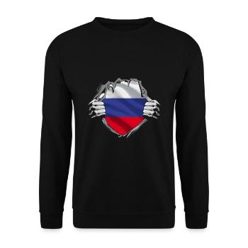 Dévoilement du drapeau russe - Sweat-shirt Unisexe - noir - Devant - Alina (178cm) & Michal (187cm)