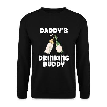 Le copain de boisson de papa drôle de bébé Design - Sweat-shirt Unisexe - noir - Devant - Alina (178cm) & Michal (187cm)