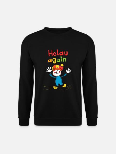Karneval Helau Düsseldorf Mainz Clown Lustig Narr - Unisex Pullover - Schwarz