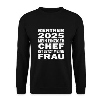 Retirement Pensioner Pension Sole My Wife - Unisex Sweatshirt - black - Front - Alina (178cm) & Michal (187cm)