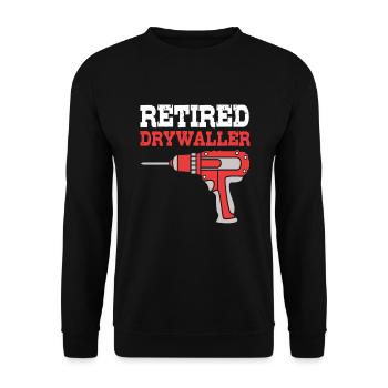 Construction site drywall assembly fitter - Unisex Sweatshirt - black - Front - Alina (178cm) & Michal (187cm)