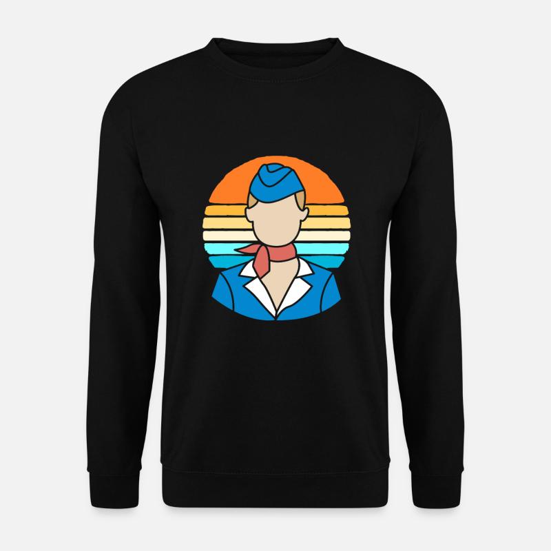 Stewardess Flugbegleiter - Unisex Pullover - Schwarz