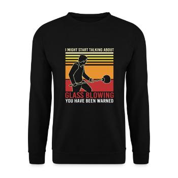 Glass Glassblower - Unisex Sweatshirt - black - Front - Alina (178cm) & Michal (187cm)